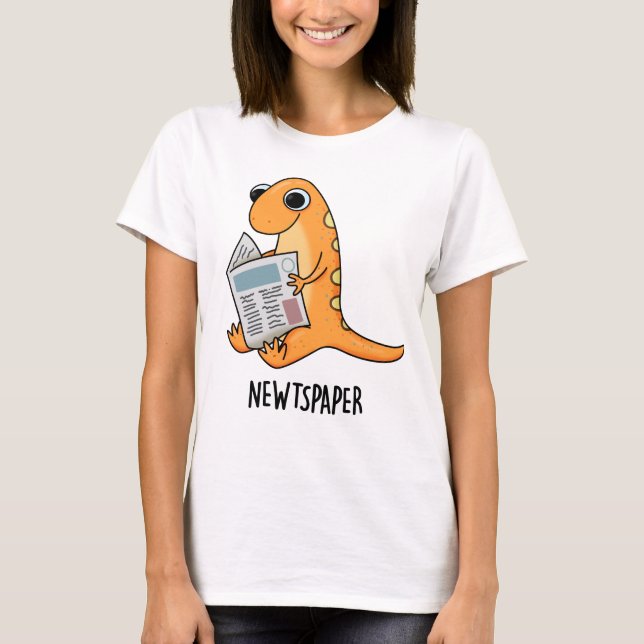 Camiseta Newspaper Funny Newt Pun (Frente)