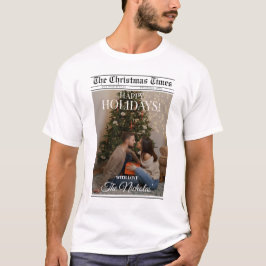 Camiseta Newspaper What A Year Black White Photo Christmas