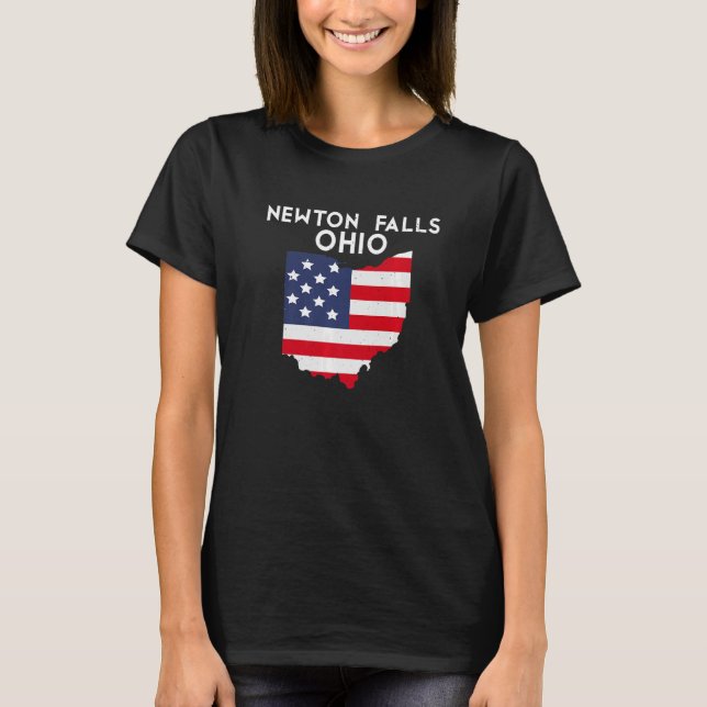 Camiseta Newton Falls Ohio EUA Estado América Viagem Ohioan (Frente)
