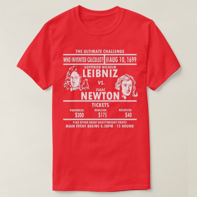 Camiseta Newton vs Leibniz Mathematician Gift Calcule Matem (Frente do Design)