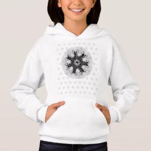 Camiseta Nexo preto de rendas cerâmicas e floco de neve