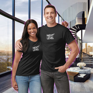 Camiseta Next Level Pequeno Centralizado Branco Neon Preto