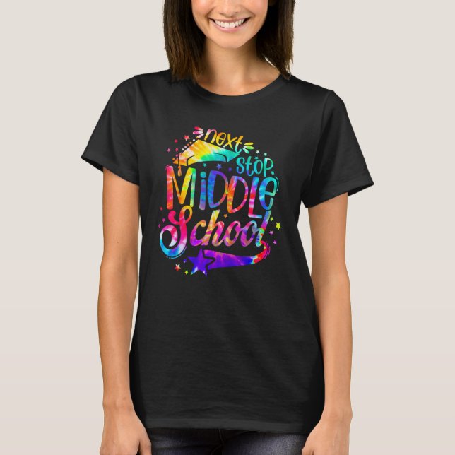 Camiseta Next Stop Middle School Graduation Happy Last Day  (Frente)