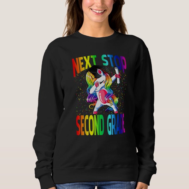 Camiseta Next Stop Second Grade Graduation Unicorn   (Frente)