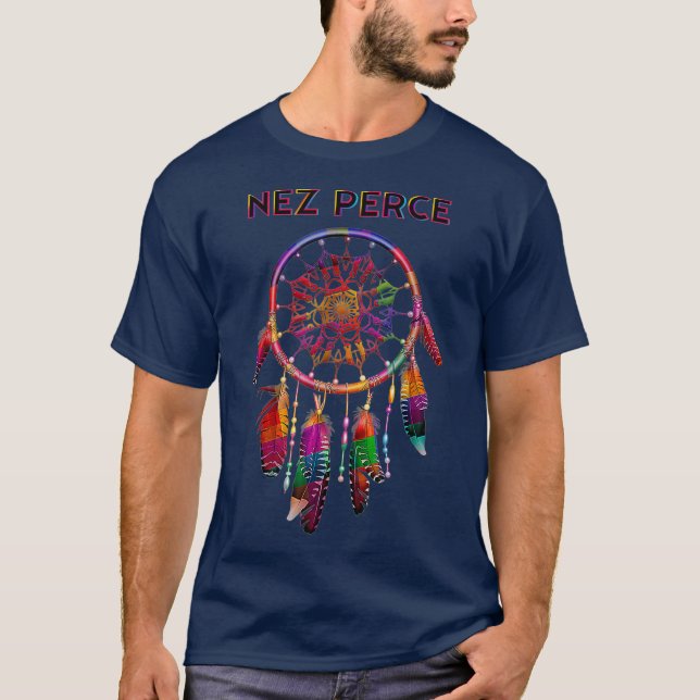 Camiseta Nez Perce, tribo indígena indígena indígena nativa (Frente)