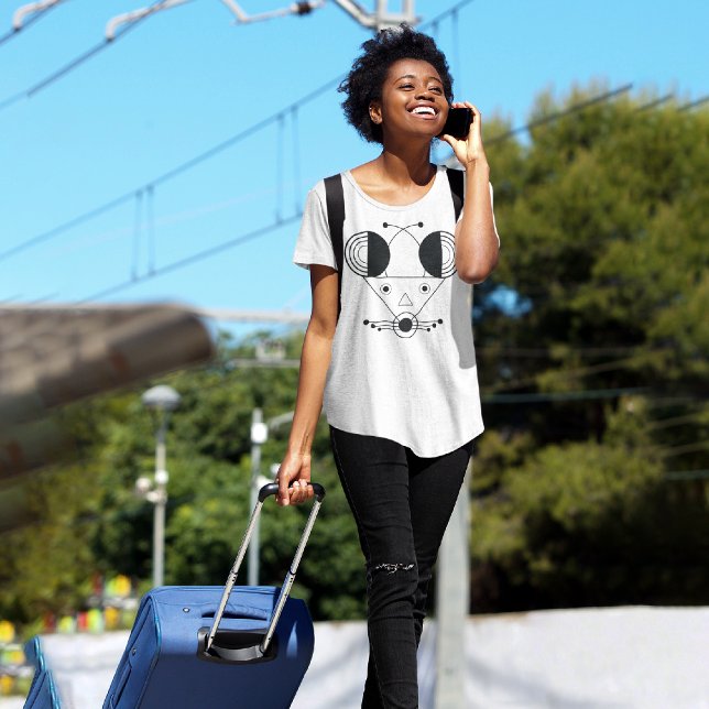 Camiseta Nezumi Zodiac Rat Tee - Estilo de Espírito Geométr (Criador carregado)