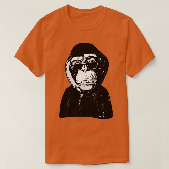Camiseta NFT de macaco negro (Frente do Design)