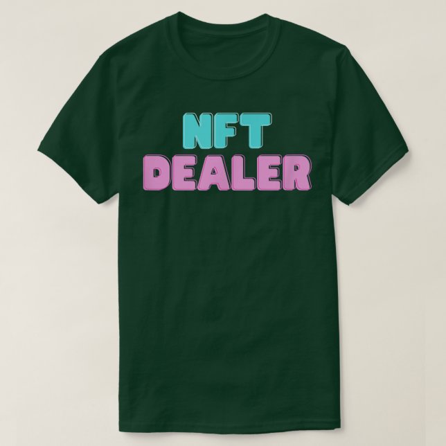 Camiseta NFT Dealer Engraçado Moeda de Criptografia de Toke (Frente do Design)
