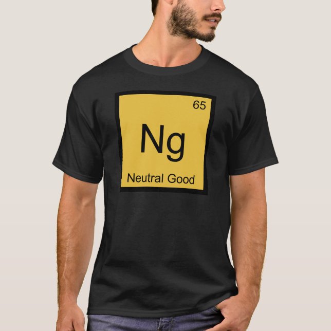 Camiseta Ng - Símbolo de Elemento Químico Funny Bom Neutro  (Frente)