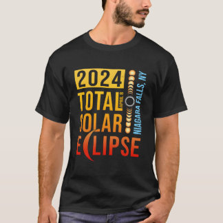 Camiseta Niágara Cai em Nova York Total Eclipse Solar 2024
