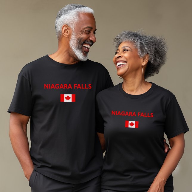 Camiseta Niagara Cai no Canadá - Sinalizador canadense - Co (Criador carregado)