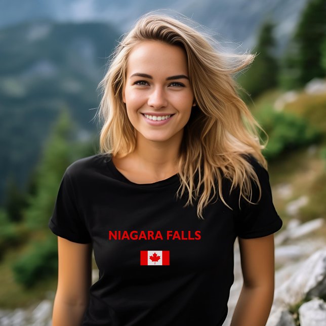 Camiseta Niagara Cai no Canadá - Sinalizador canadense - Co (Criador carregado)