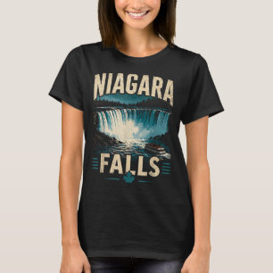 Camiseta Niagara Falls Canadá Design de Aventura Para Viage