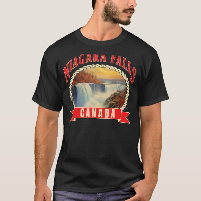 Camiseta Niagara Falls Canadá EUA Rio Natureza 2 (Frente)