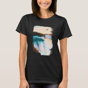 Camiseta Niagara Falls Canadá EUA Skyline Silhouette Outlin