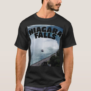 Camiseta Niagara Falls Canadá EUA Tipografia engraçada Boat