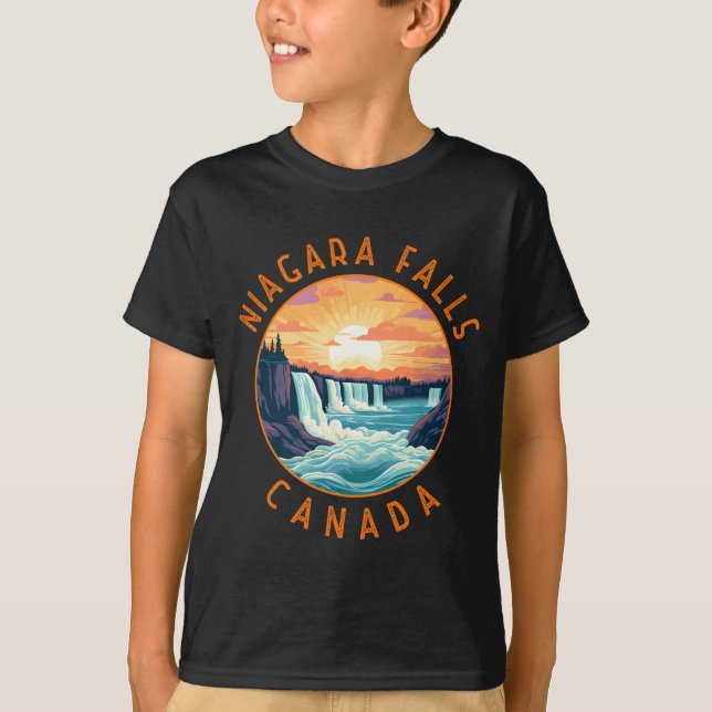 Camiseta Niagara Falls Canada Retro Distressed Circle _1  (Frente)
