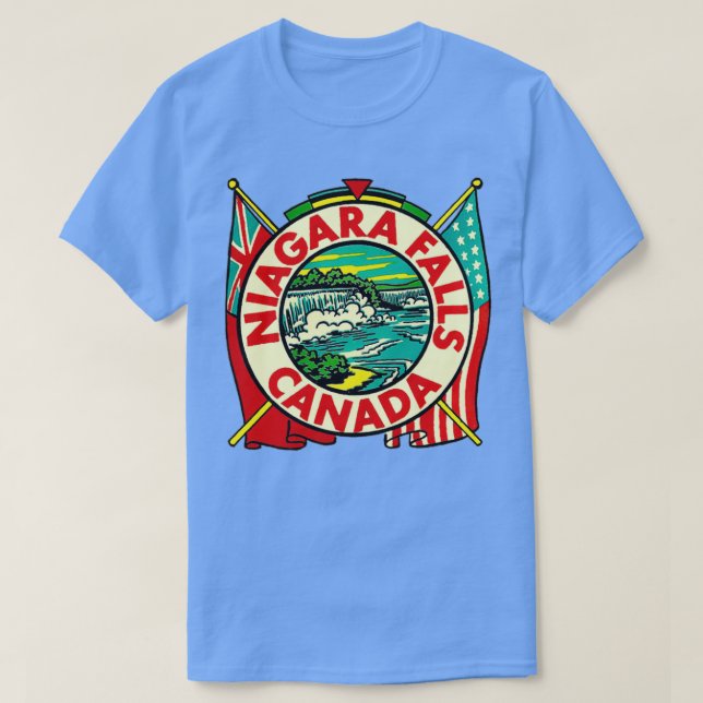 Camiseta Niagara Falls Viagens vintage do Canadá  (Frente do Design)