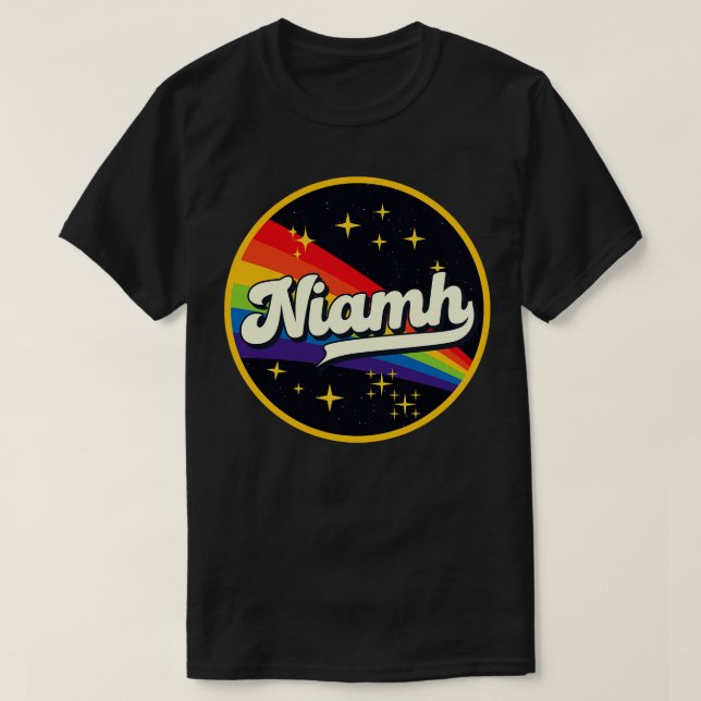 Camiseta Niamh Rainbow No Space Vintage Style (Frente do Design)