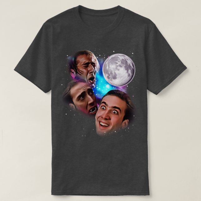 Camiseta Nic Cage Howl na Lua (Frente do Design)