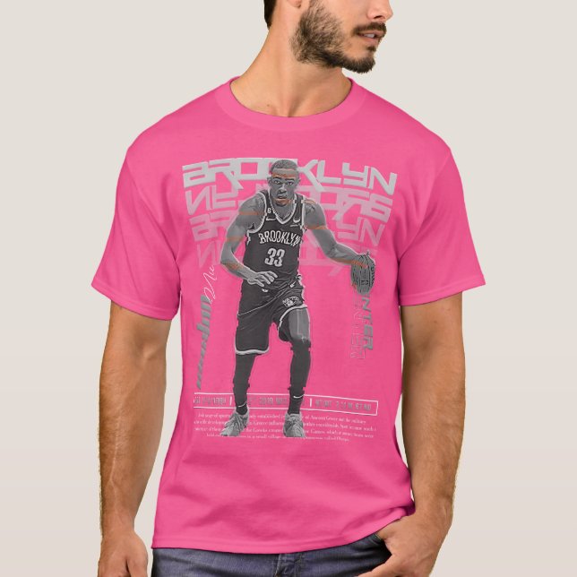 Camiseta Nic Claxton Basball Art Nets (Frente)
