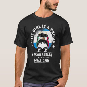 Camiseta Nicarágua Bandeira México Menina Cidadã Crescida