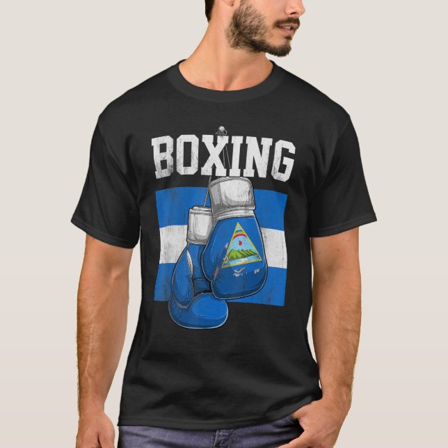 Camiseta Nicarágua Boxando Luvas Boxer Boxando Nicarágua F (Frente)