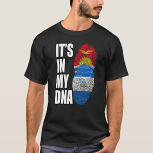 Camiseta Nicarágua E Kiribati Mix Dna Heritage Flag