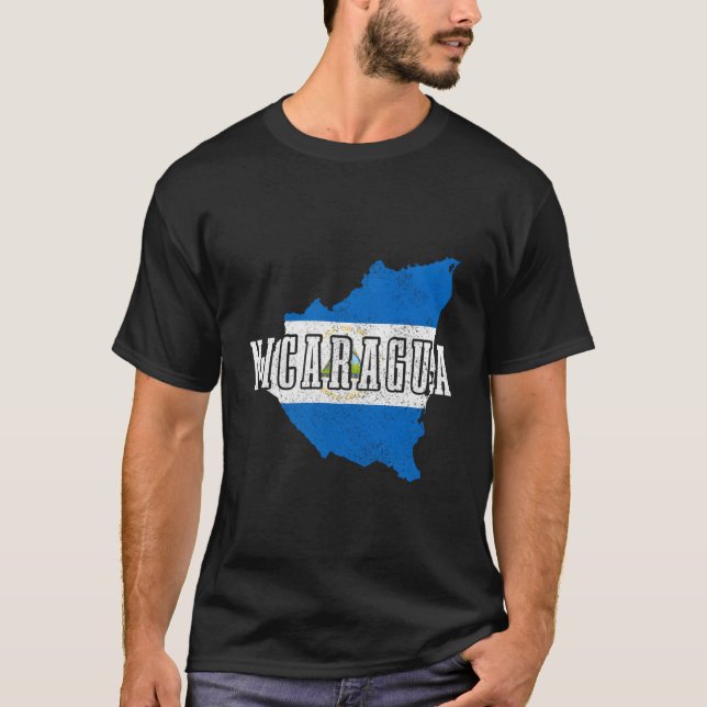 Camiseta Nicaragua Map Pride Nicaraguan Flag Nica (Frente)