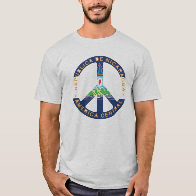 Camiseta Nicarágua Sinalizador de paz Souvenir (Frente)