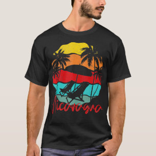 Camiseta Nicarágua Souvenir Vintage Nicarágua Surf Vacage