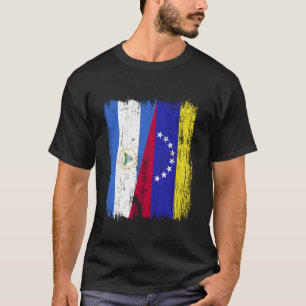 Camiseta Nicarágua Venezuela Meia Bandeira Nicaraguense Ven
