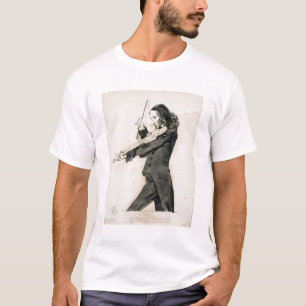 Camiseta Niccolo Paganini (1782-1840) que joga o violino, 1