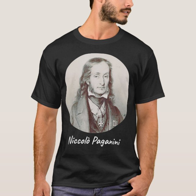 Camiseta Niccolo Paganini Compositor Portrait (Frente)