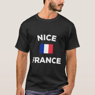 Camiseta Nice França Flag Tourist Souvenir City Trav
