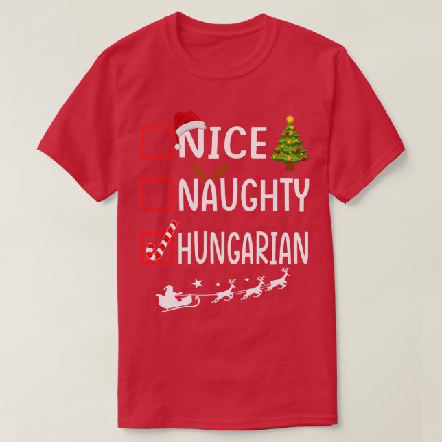 Camiseta NICE NAUGHTY hungarian (Frente do Design)