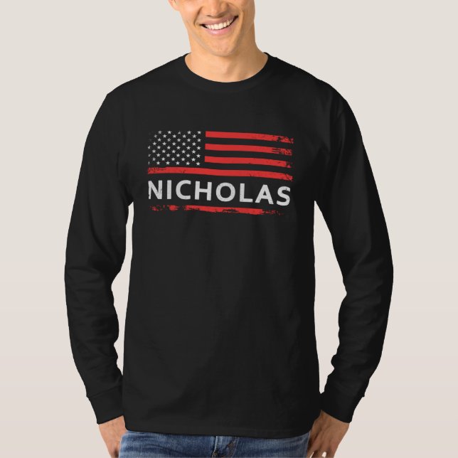 CAMISETA NICHOLAS AMERICAN FLAG  FOR NICHOLAS (Frente)