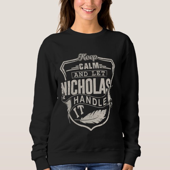 Camiseta Nicholas First Name Shirt Nome Nicholas Aniversári (Frente)