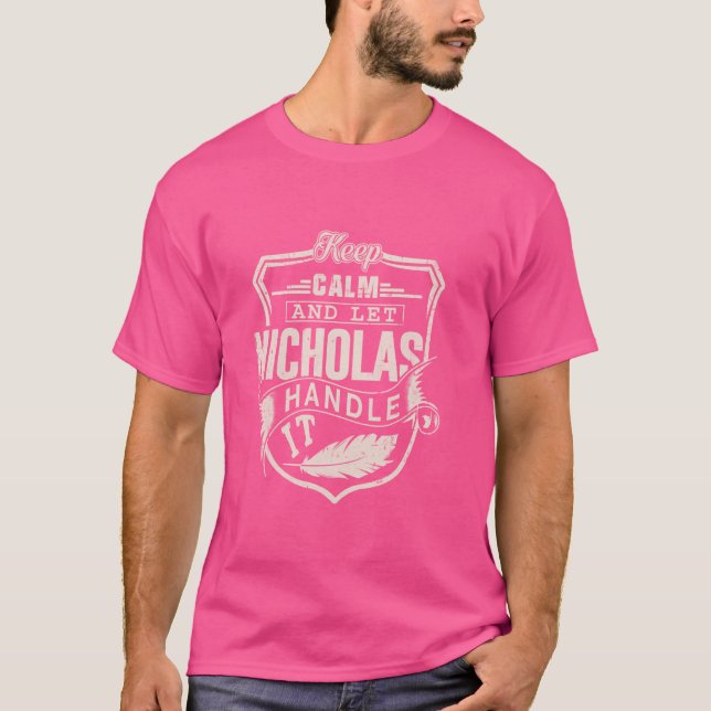 Camiseta Nicholas First Name Shirt Nome Nicholas Aniversári (Frente)