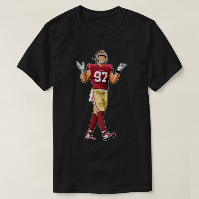 Camiseta Nick Bosa 97 Reação (Frente do Design)