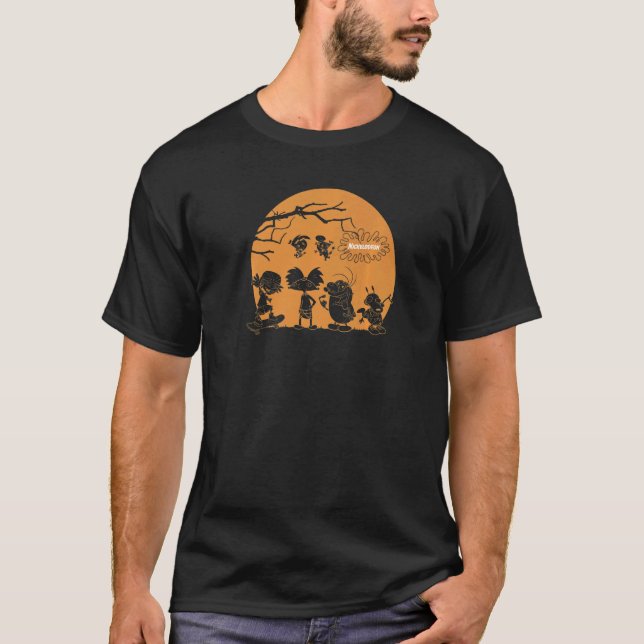 Camiseta Nickelodeon Halloween Hauneen Group Sunset (Frente)