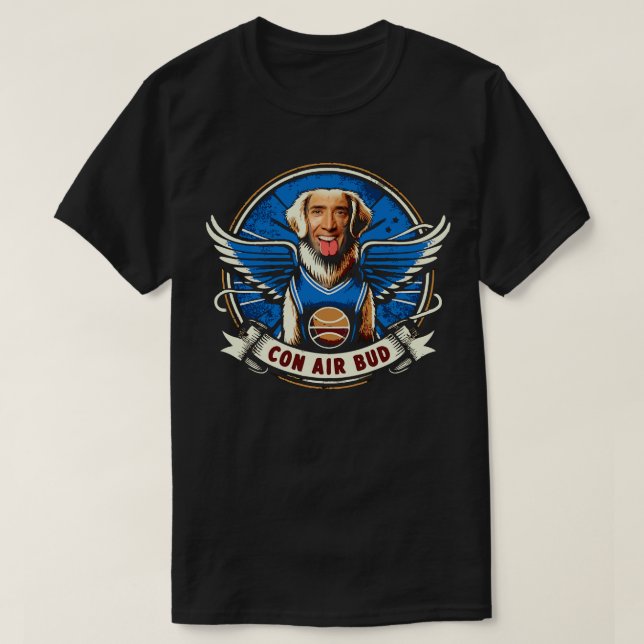 Camiseta Nicolas Cage Con Air Meme (Frente do Design)