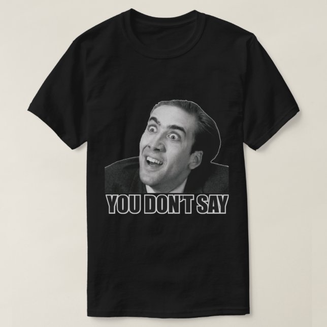 Camiseta Nicolas Cage Meme Shirts (Frente do Design)