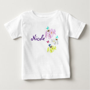 Camiseta Nicole, Nome Com Gatinhos, 
