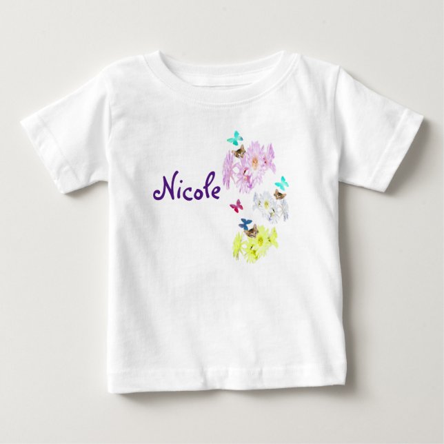 Camiseta Nicole, Nome Com Gatinhos,  (Frente)