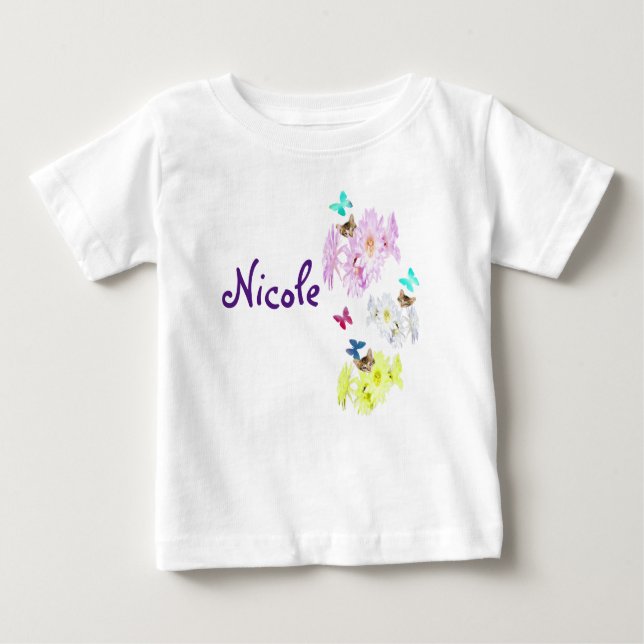 Camiseta Nicole, Nome Com Kittens, (Frente)