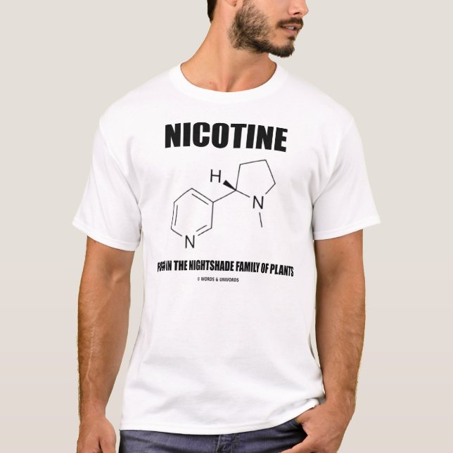 Camiseta Nicotina encontrada na família do Nightshade das (Frente)