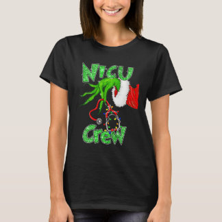 Camiseta Nicu Crew Nurse Merry Christmas Stethoscope Xmas P