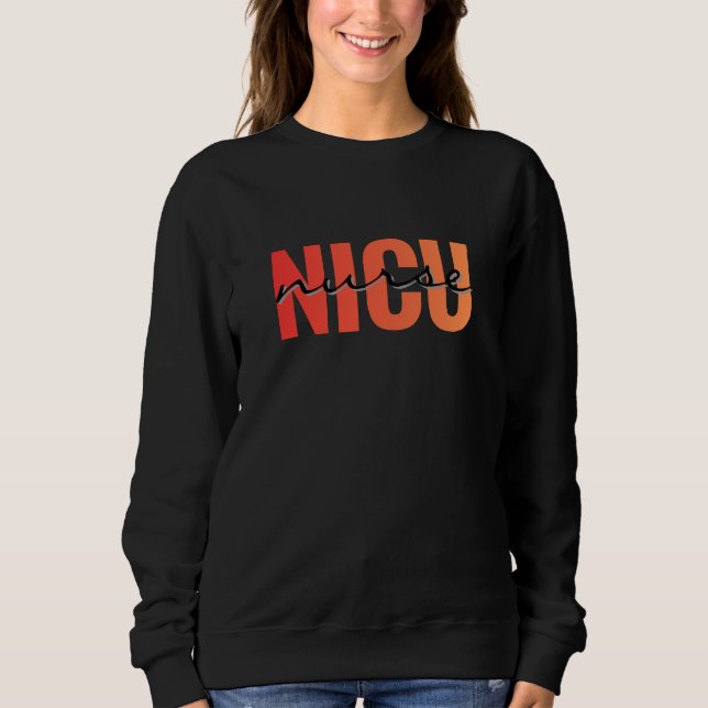 Camiseta NICU Nurse Bold Typography Design (Frente)
