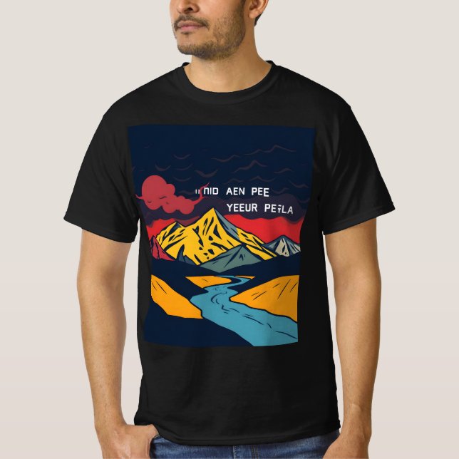 Camiseta "Nid Aen Pee Yeeur Pela - O Tee Misterioso" (Frente)